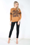 Louisiana Graphic Print Baggy Sweatshirt - bejealous-com