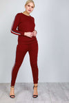 Lucinda Side Stripe Lounge Wear Coord - bejealous-com