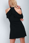 Lucy Long Sleeve Choker Neck Swing Dress - bejealous-com