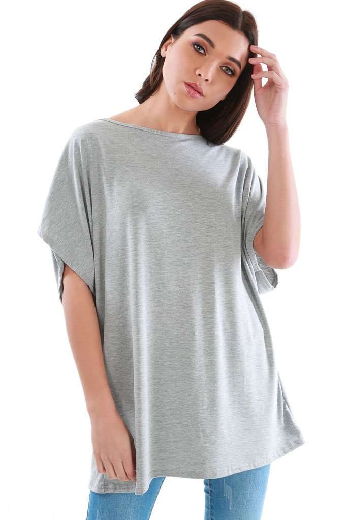 Lula Basic Oversized Bardot Jersey Tshirt - bejealous-com