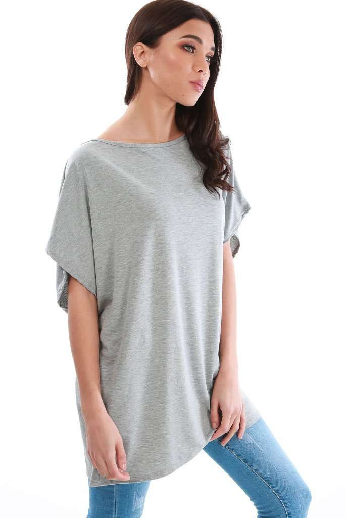 Lula Basic Oversized Bardot Jersey Tshirt - bejealous-com