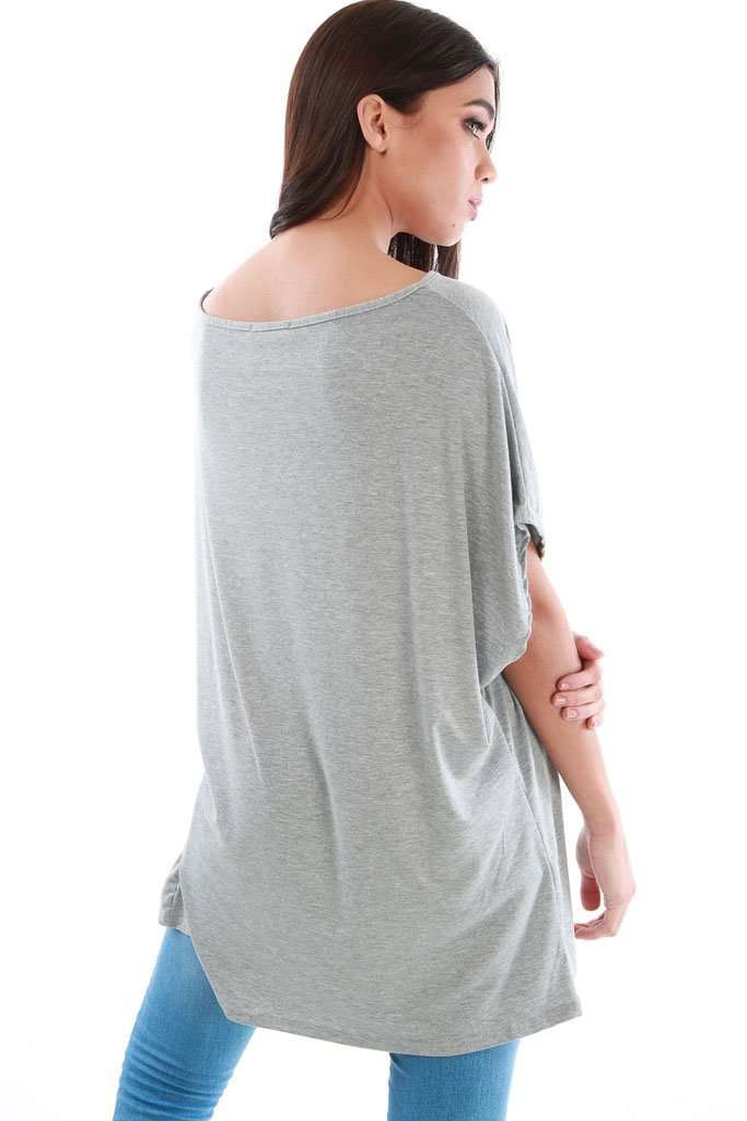 Lula Basic Oversized Bardot Jersey Tshirt - bejealous-com