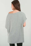 Lula Basic Oversized Bardot Jersey Tshirt - bejealous-com