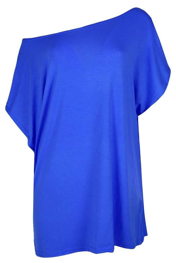 Lula Basic Oversized Bardot Jersey Tshirt - bejealous-com