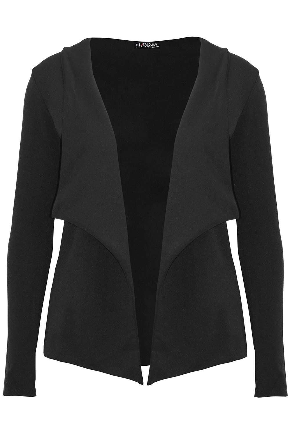 Luna Plain Open Front Cardigan Blazer - bejealous-com