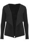 Luna Plain Open Front Cardigan Blazer - bejealous-com