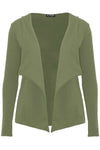 Luna Plain Open Front Cardigan Blazer - bejealous-com