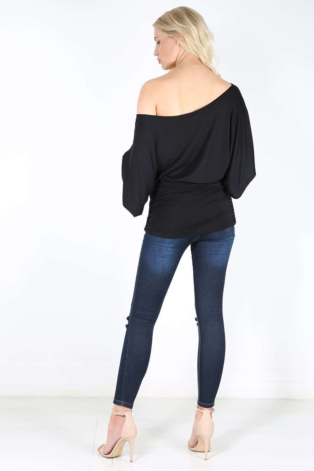Luna Skull Print Bardot Baggy Tshirt - bejealous-com
