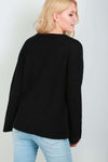 Lyla Chunky Knit Wide Sleeve Jumper - bejealous-com