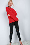 Lyla Chunky Knit Wide Sleeve Jumper - bejealous-com