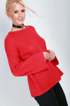 Lyla Chunky Knit Wide Sleeve Jumper - bejealous-com