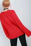 Lyla Chunky Knit Wide Sleeve Jumper - bejealous-com