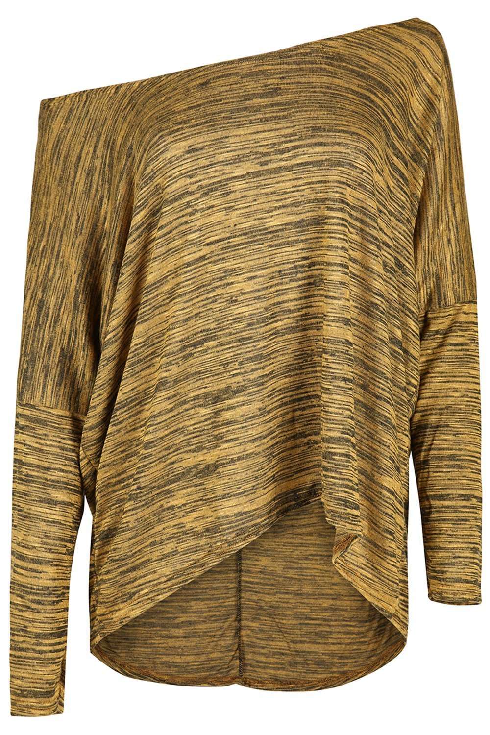 Mae Off Shoulder Fine Knit Dipped Hem Top - bejealous-com