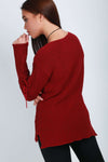 Maisie Lace Up Knitted Jumper - bejealous-com