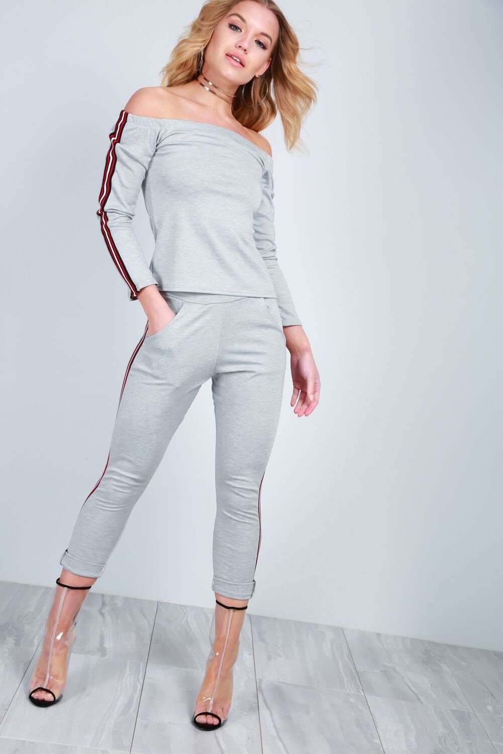 Malia Bardot Side Striped Co-ord - bejealous-com