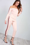 Malia Bardot Side Striped Co-ord - bejealous-com