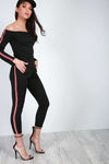 Malia Bardot Side Striped Co-ord - bejealous-com