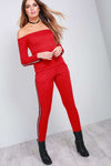 Malia Bardot Side Striped Co-ord - bejealous-com