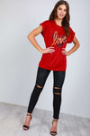 Maria Heart Slogan Print Baggy Tshirt - bejealous-com