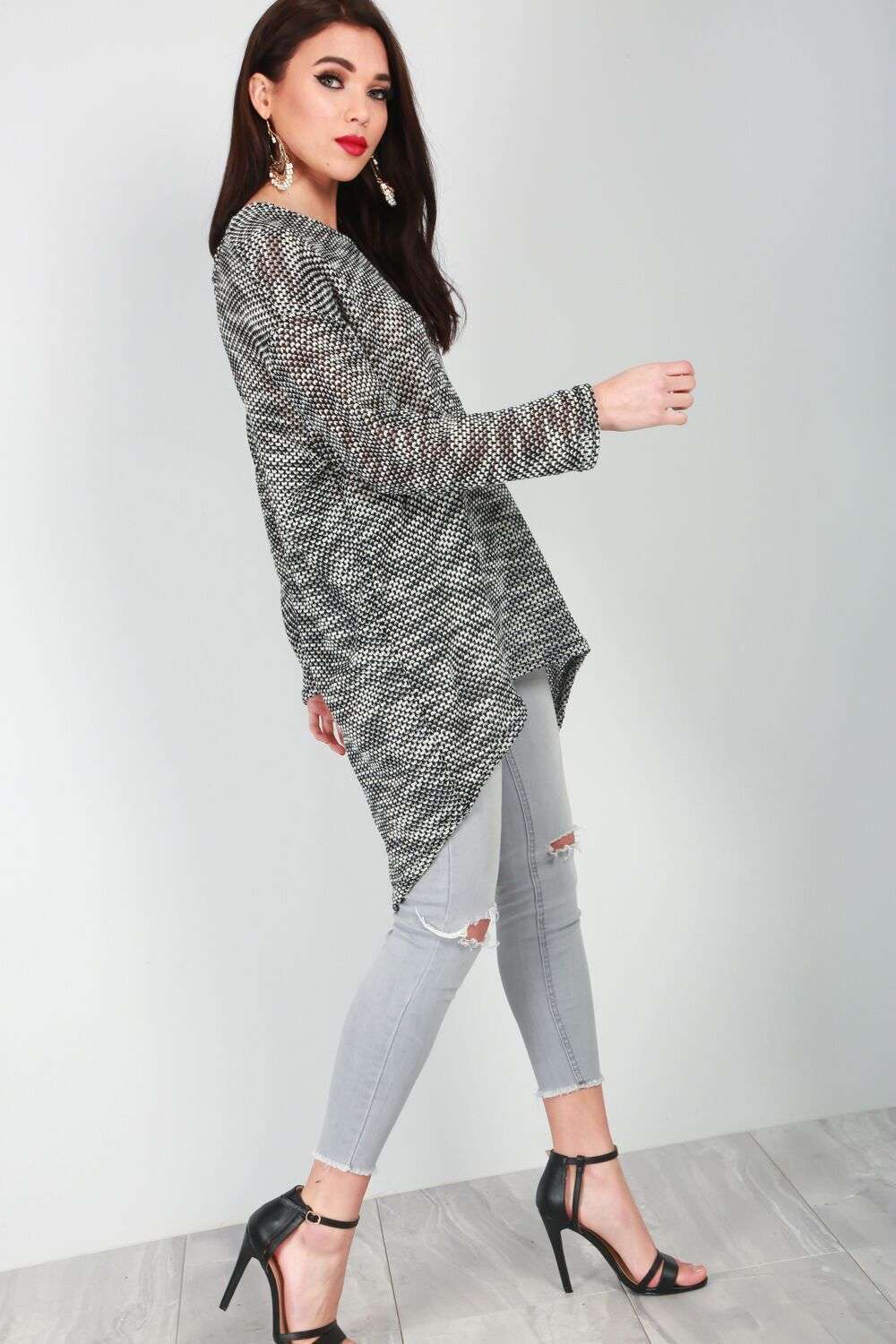 Maria Long Sleeve Marl Knit Jumper - bejealous-com