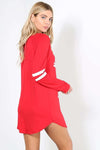 Maria Long Sleeve New York Slogan Tshirt Dress - bejealous-com