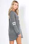 Maria Long Sleeve New York Slogan Tshirt Dress - bejealous-com