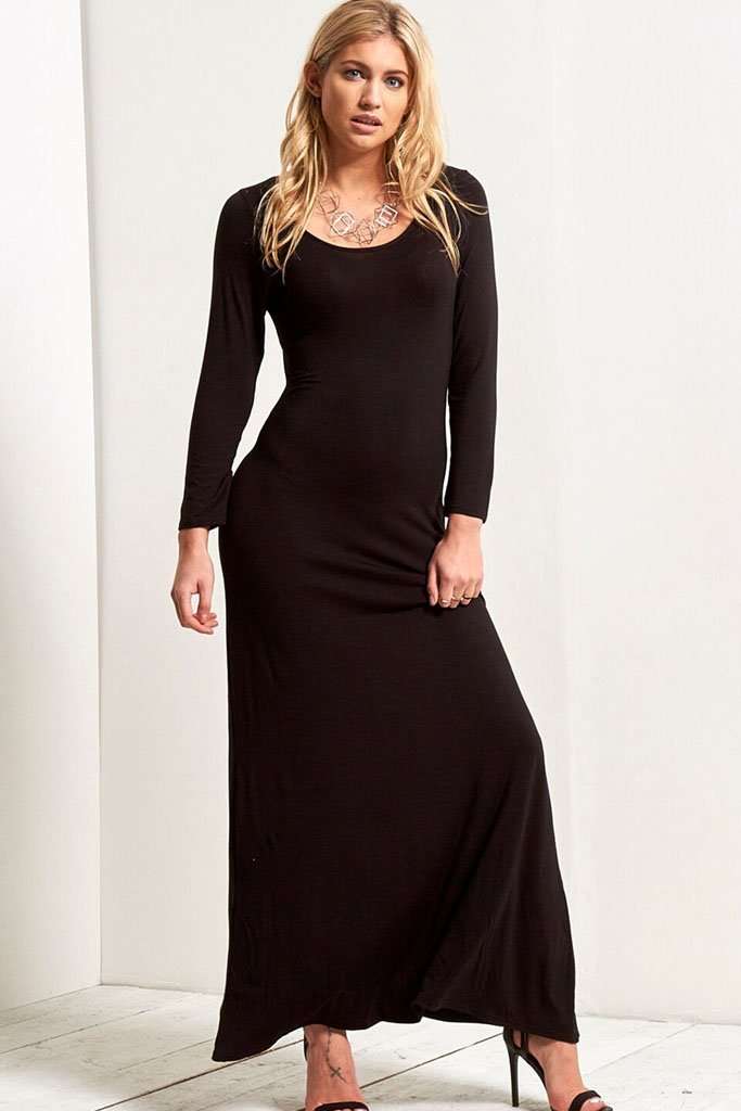 Marie Long Sleeve Floaty Maxi Dress - bejealous-com