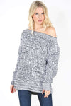Mariya Off Shoulder Cable Knitted Jumper - bejealous-com
