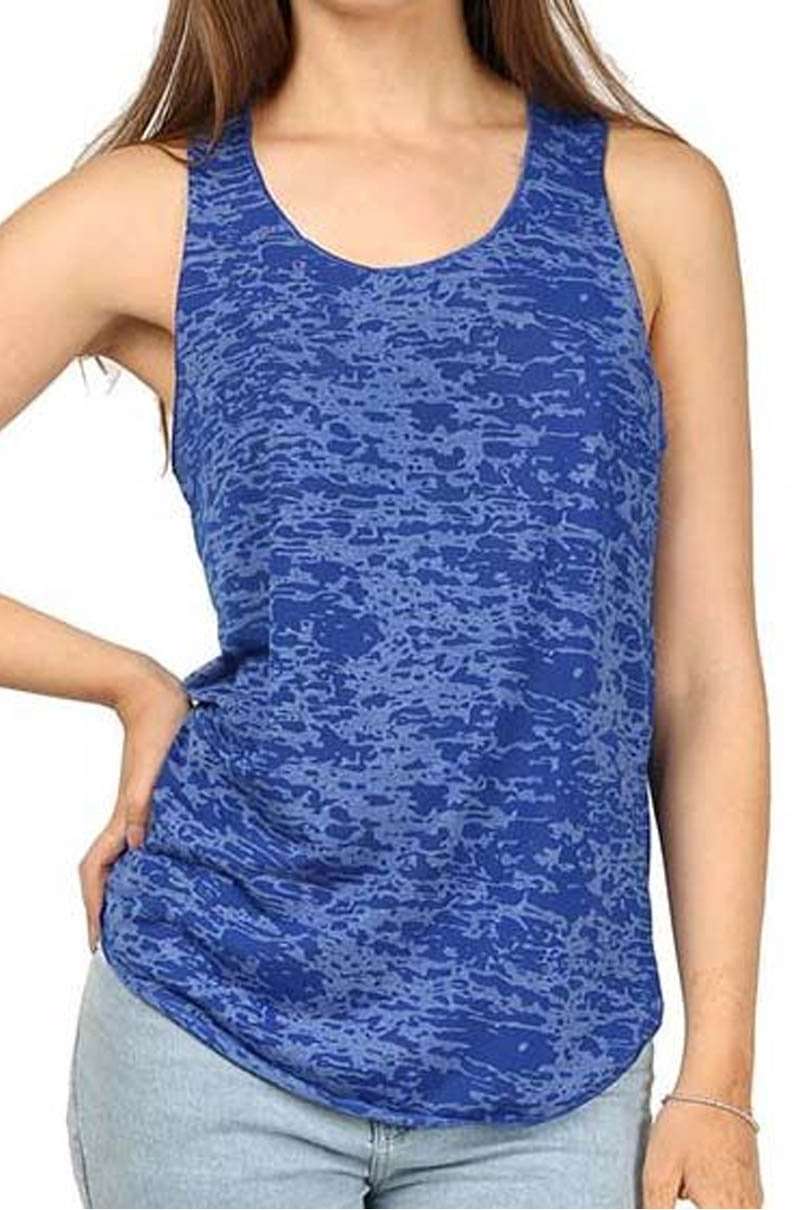 Marl Pink Curved Hem Baggy Vest Top - bejealous-com