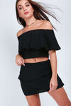 Marley High Waisted Tiered Frill Mini Skirt - bejealous-com