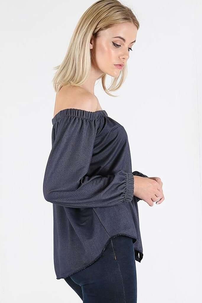 Marnie Off Shoulder Button Front Top - bejealous-com