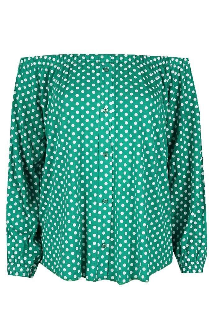 Marnie Off Shoulder Button Front Top - bejealous-com