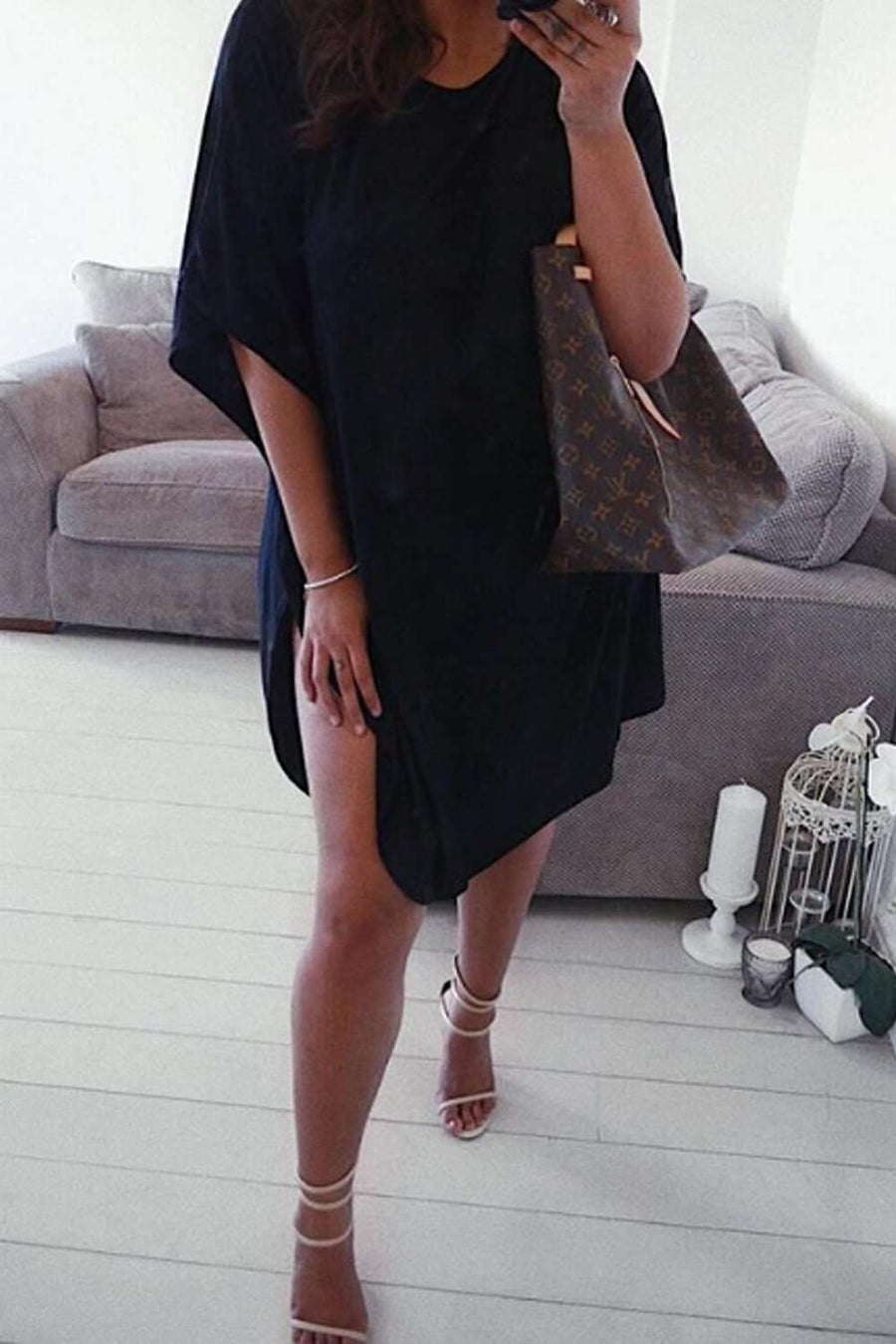 Meg Oversized Curved Hem Maxi TShirt Dress - bejealous-com