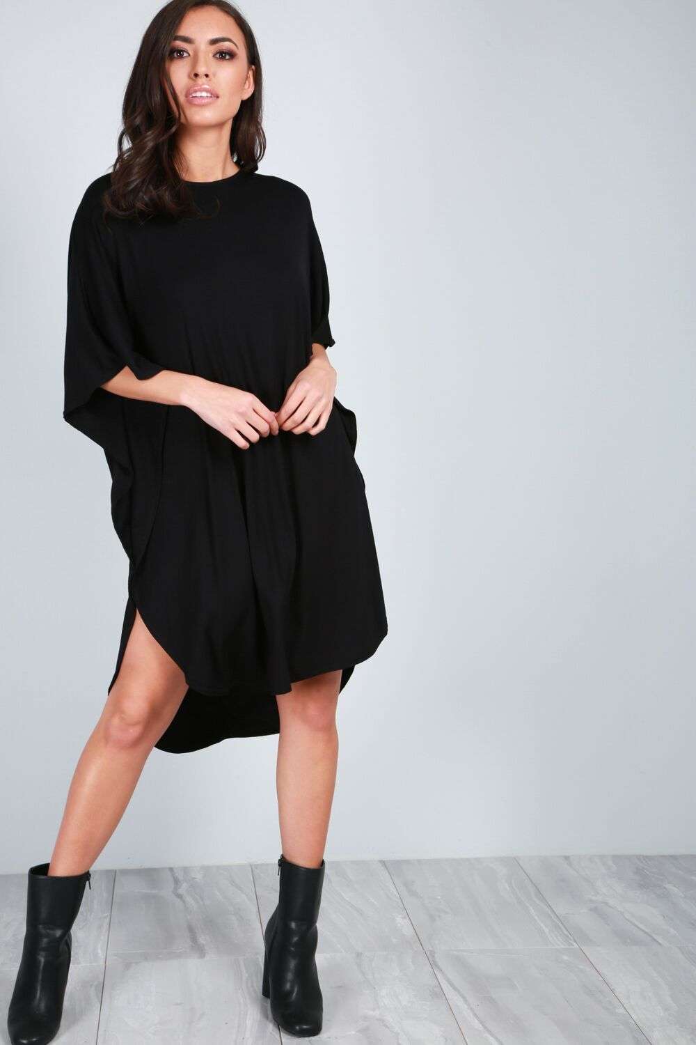 Meg Oversized Curved Hem Maxi TShirt Dress - bejealous-com