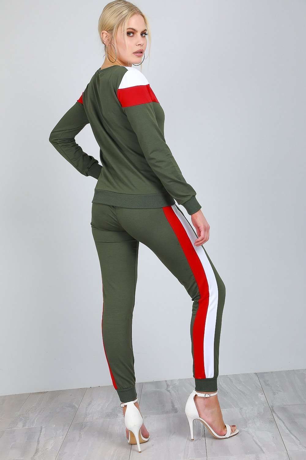 Melanie Chevron Paneled Lounge Wear Set - bejealous-com