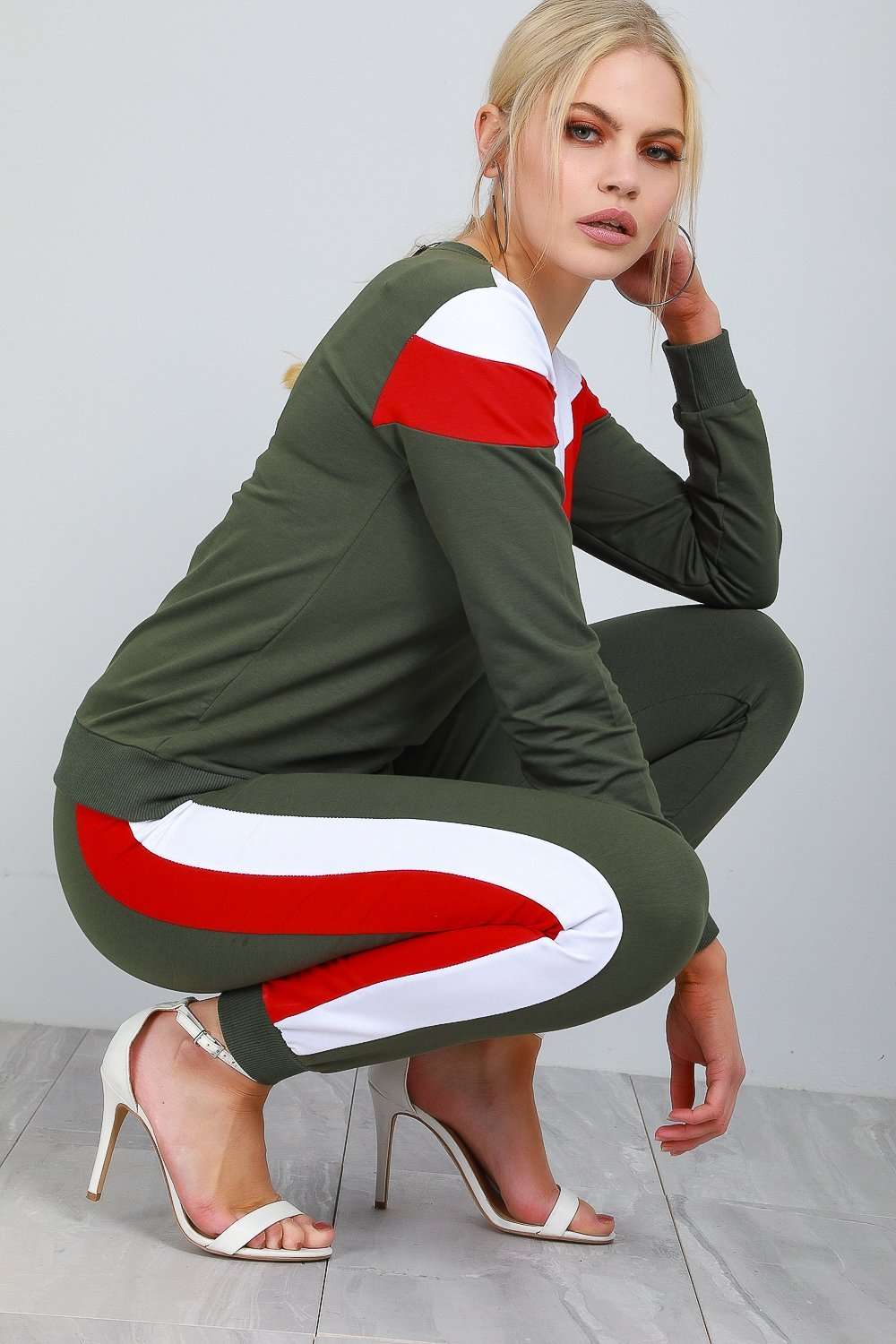 Melanie Chevron Paneled Lounge Wear Set - bejealous-com