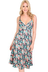 Melissa Floral Abstract Print Midi Swing Dress - bejealous-com