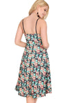 Melissa Floral Abstract Print Midi Swing Dress - bejealous-com