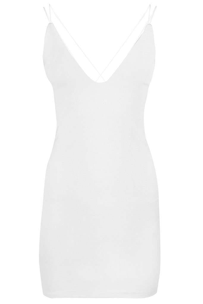 Melissa Racer Back Strappy Bodycon Dress - bejealous-com