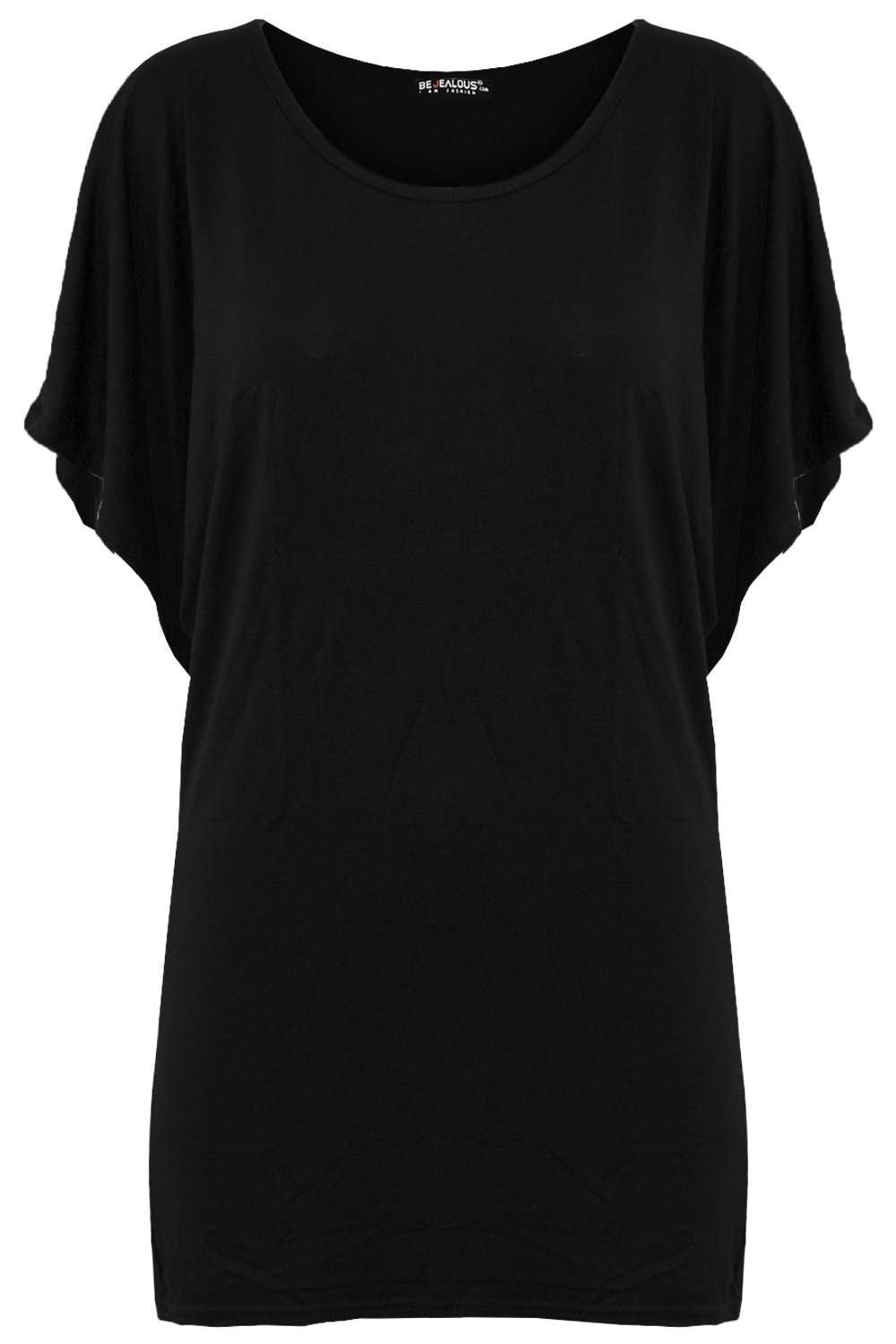 Oversized Red Plain Basic Bat Wing Tshirt - bejealous-com