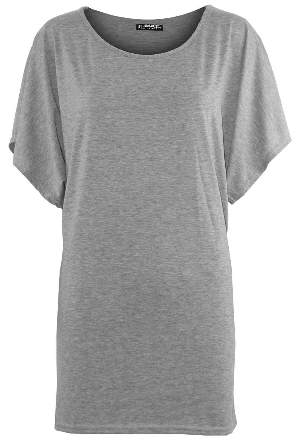 Oversized Red Plain Basic Bat Wing Tshirt - bejealous-com