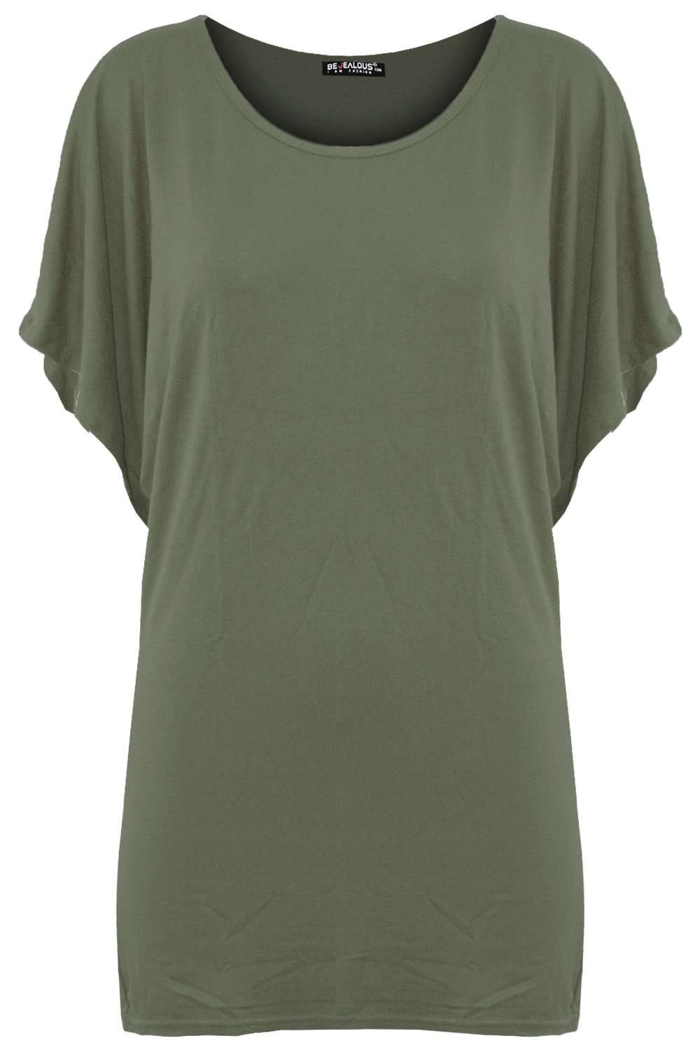 Oversized Red Plain Basic Bat Wing Tshirt - bejealous-com