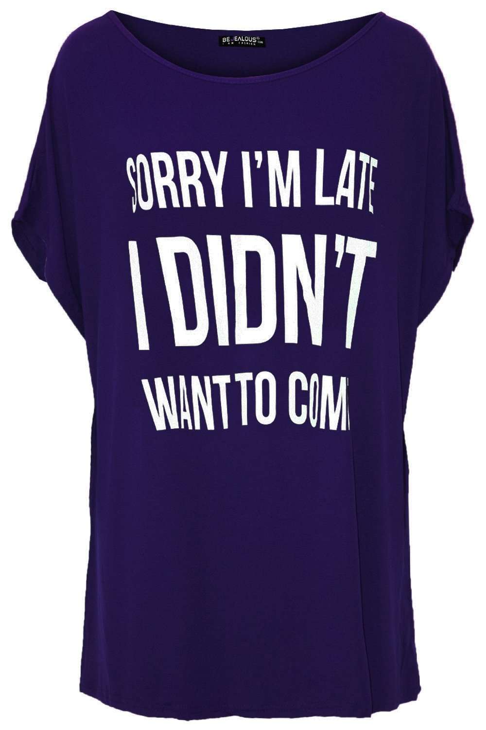 MIa Off Shoulder Slogan Print Oversize Tshirt - bejealous-com