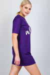 Mian Oversized Wifey Slogan Print Night Dress - bejealous-com