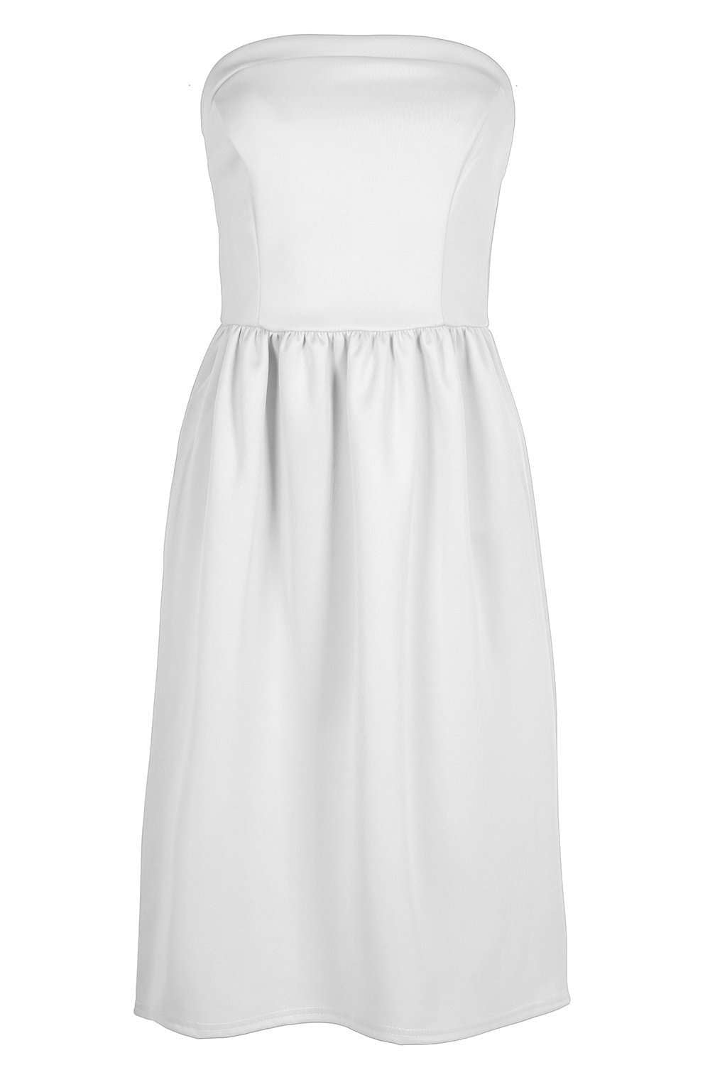 Michaela Black Bardot Midi Skater Dress - bejealous-com