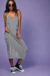 Mika Monochrome Striped Cami Maxi Dress - bejealous-com