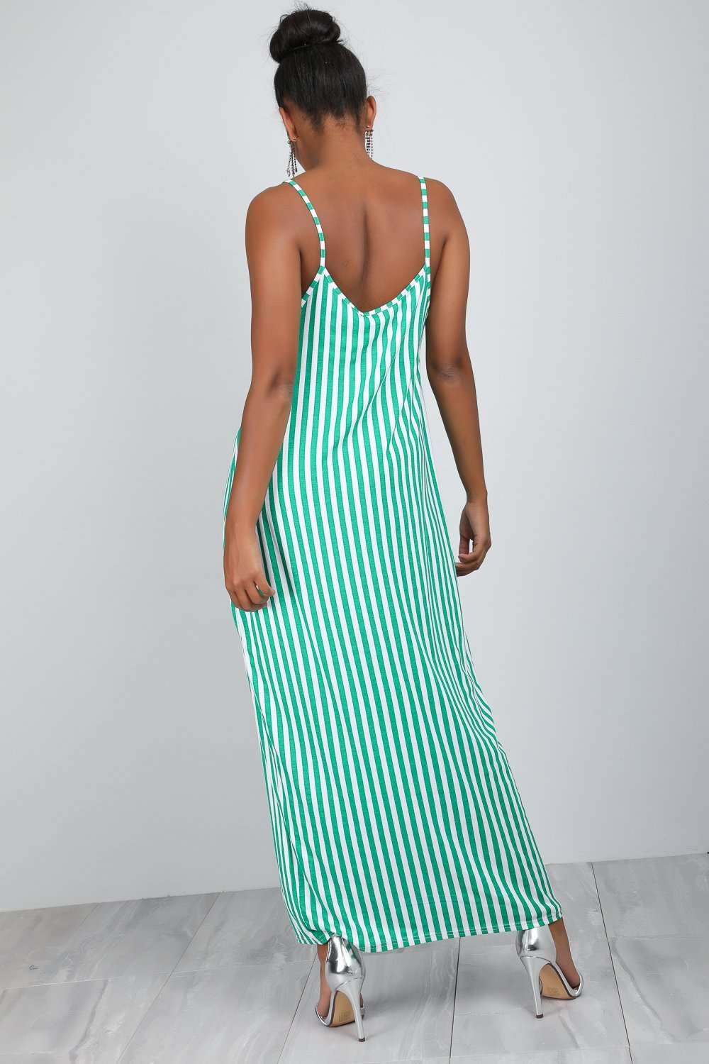 Mika Strappy Pinstriped Baggy Maxi Dress - bejealous-com