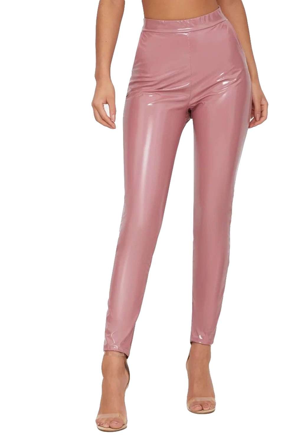 Millie High Waisted Faux Vinyl Leggings - bejealous-com