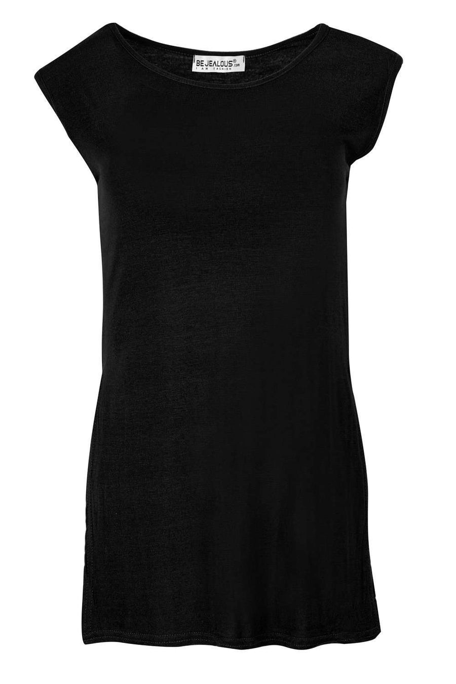 Millie Side Split Oversized Basic Vest Top - bejealous-com