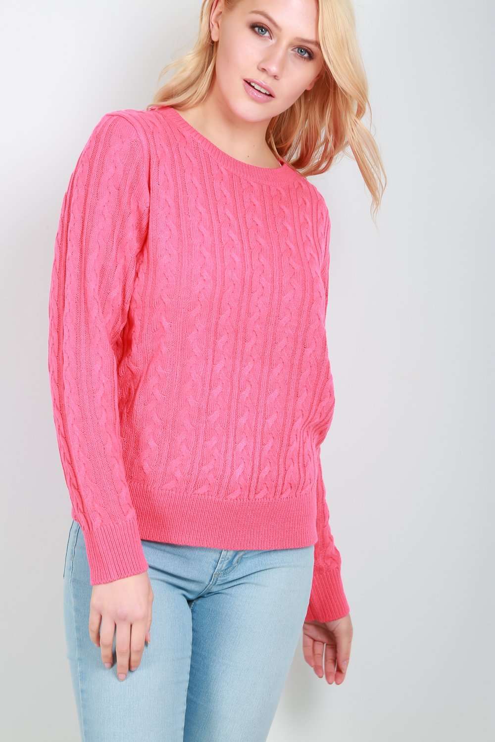 Long Sleeve Mint Cable Knit Jumper - bejealous-com